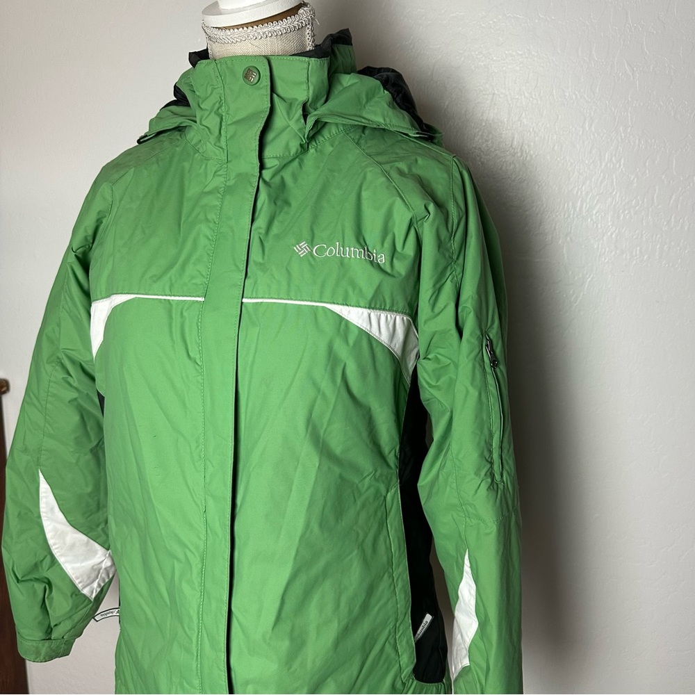 Columbia Sportswear Company Coat Womens Jacket Green Fleece Lined Full Zip - Picture 3 of 13